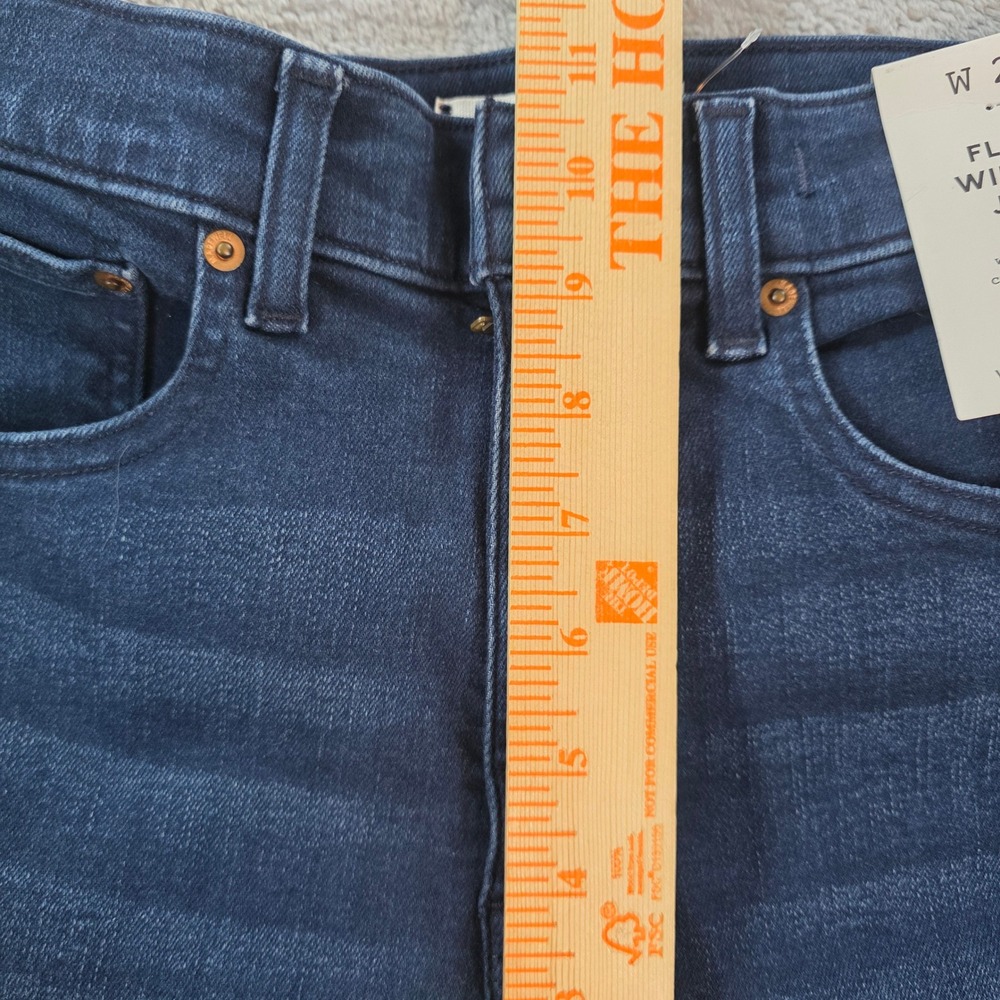 Madewell Women 26 Tall Kingston Wash Flared Wide Leg Cropped Jeans High Rise - Picture 6 of 13